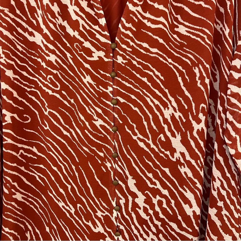 Anthropologie Pattern Long Sleeve Blouse - Picture 3 of 9